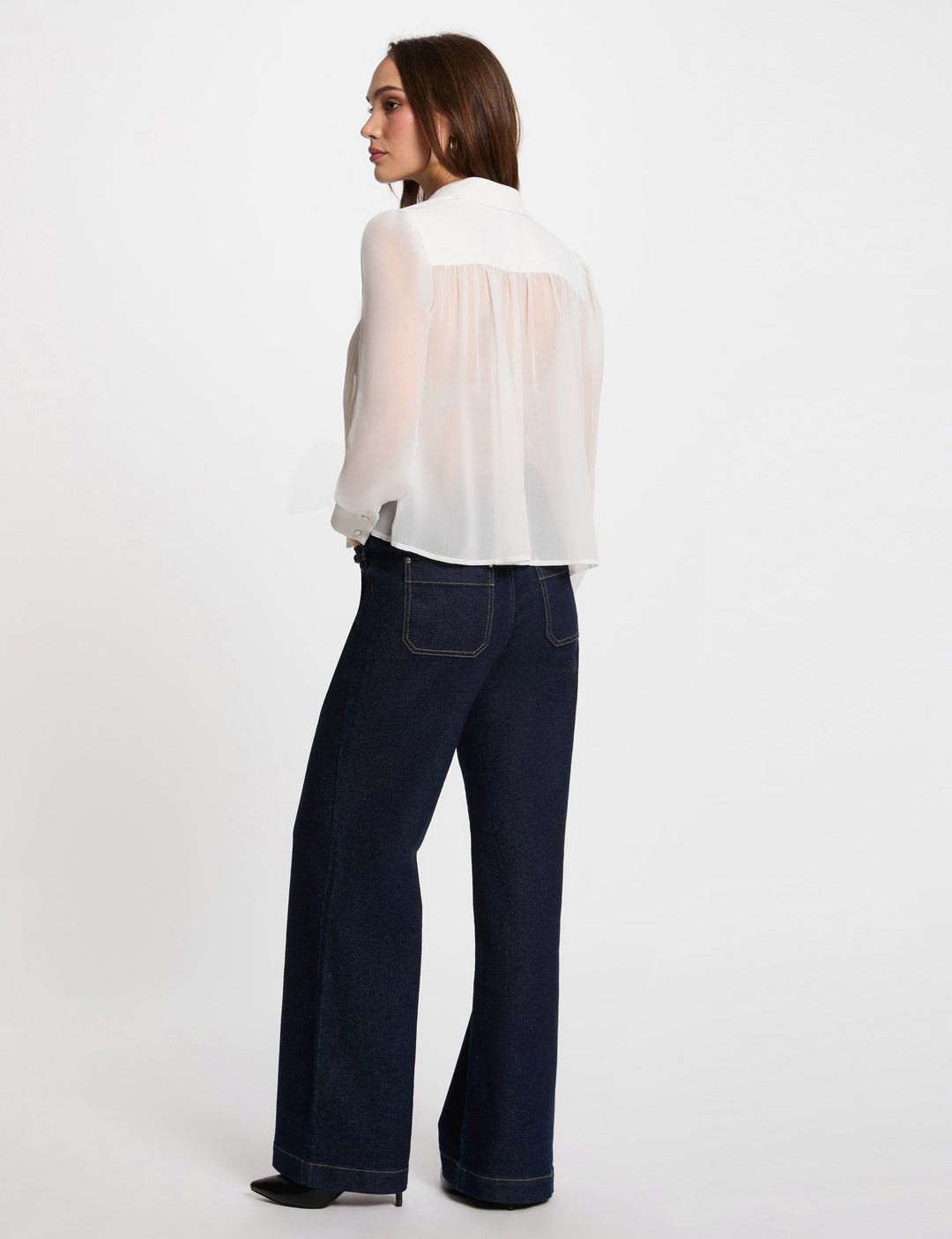 Chemise manches longues plis