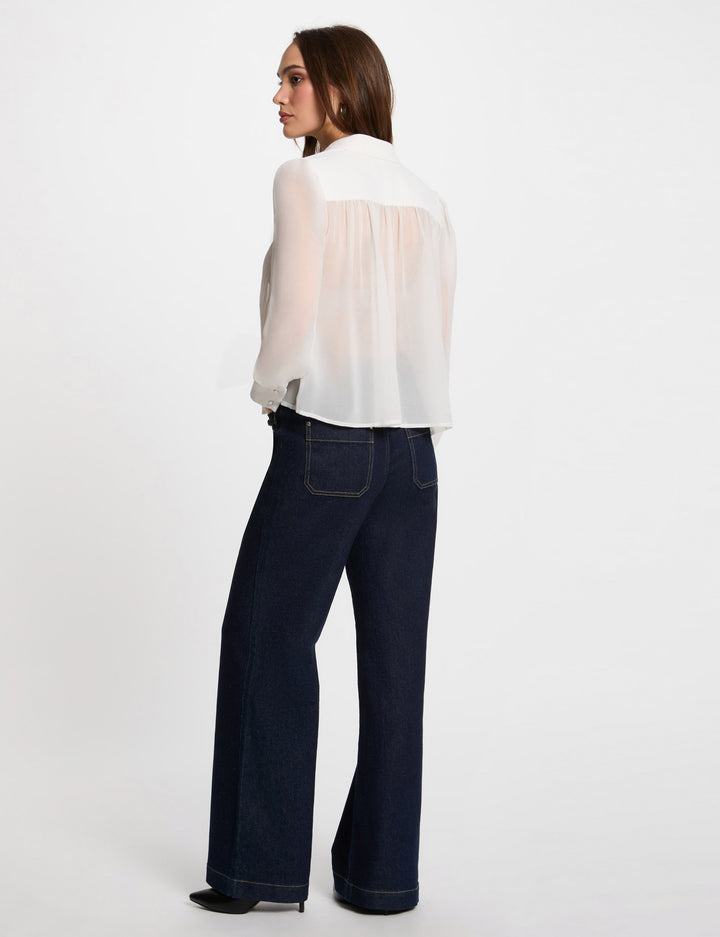 Chemise manches longues plis