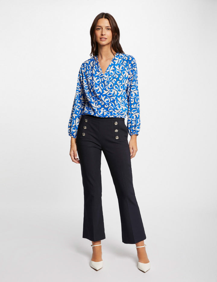 Pantalon flare à  boutons