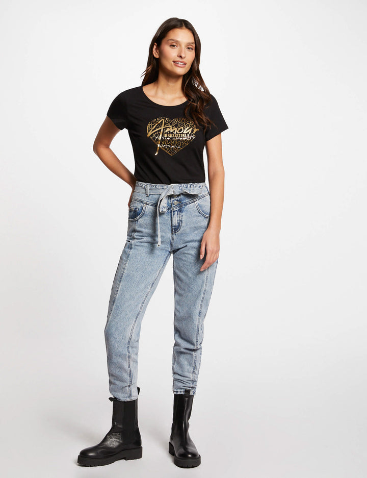 T-shirt à  inscription