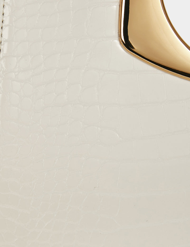 Sac pochette aspect croco