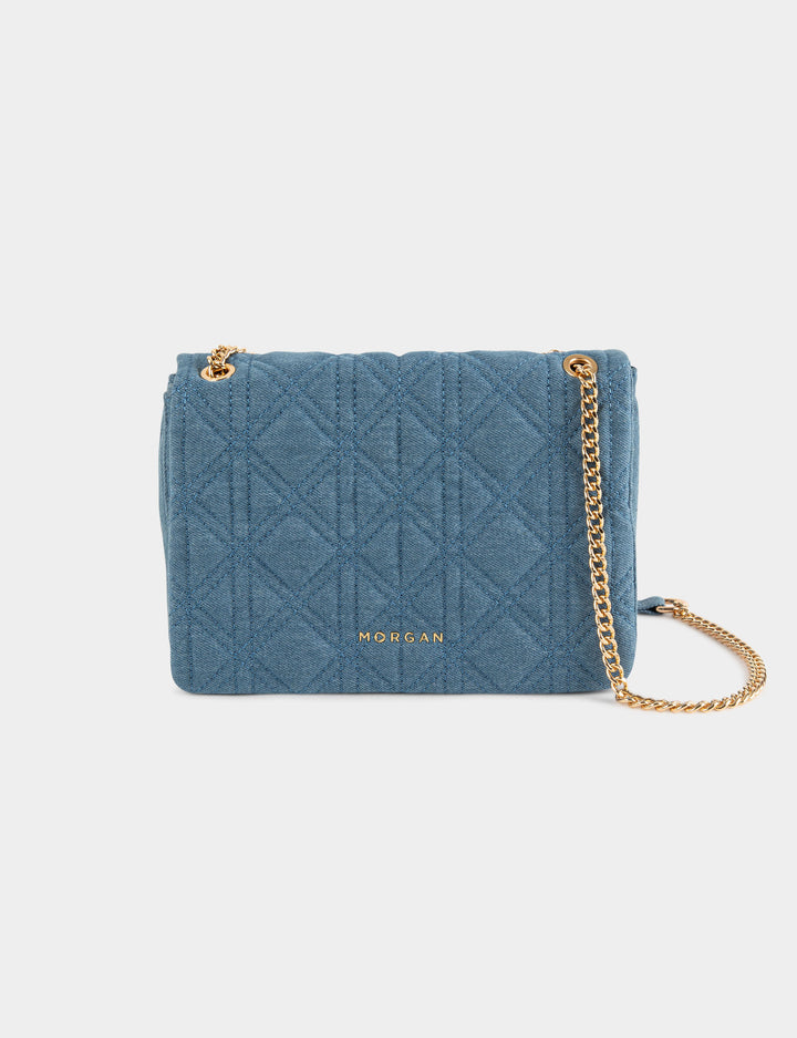 Sac pochette matelassé en jean