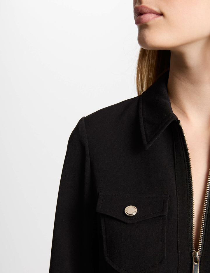 Robe courte ajustée zippée