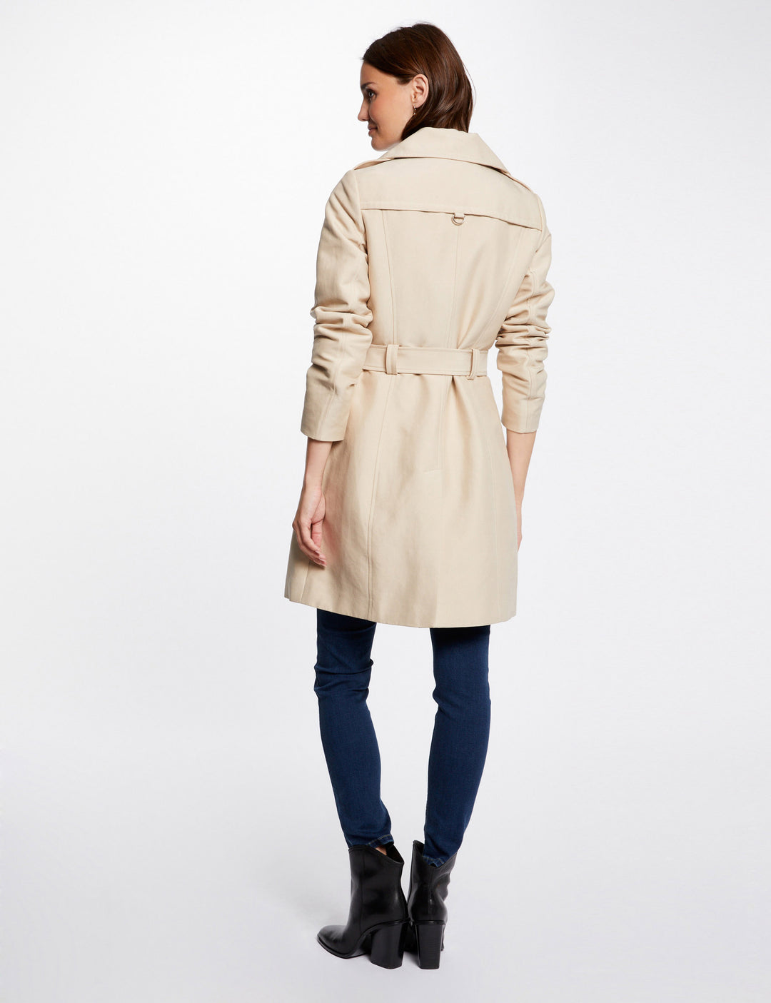 Trench droit ceinturé