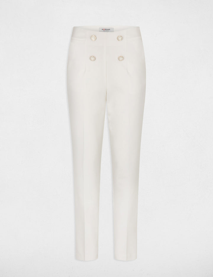 Pantalon droit taille haute
