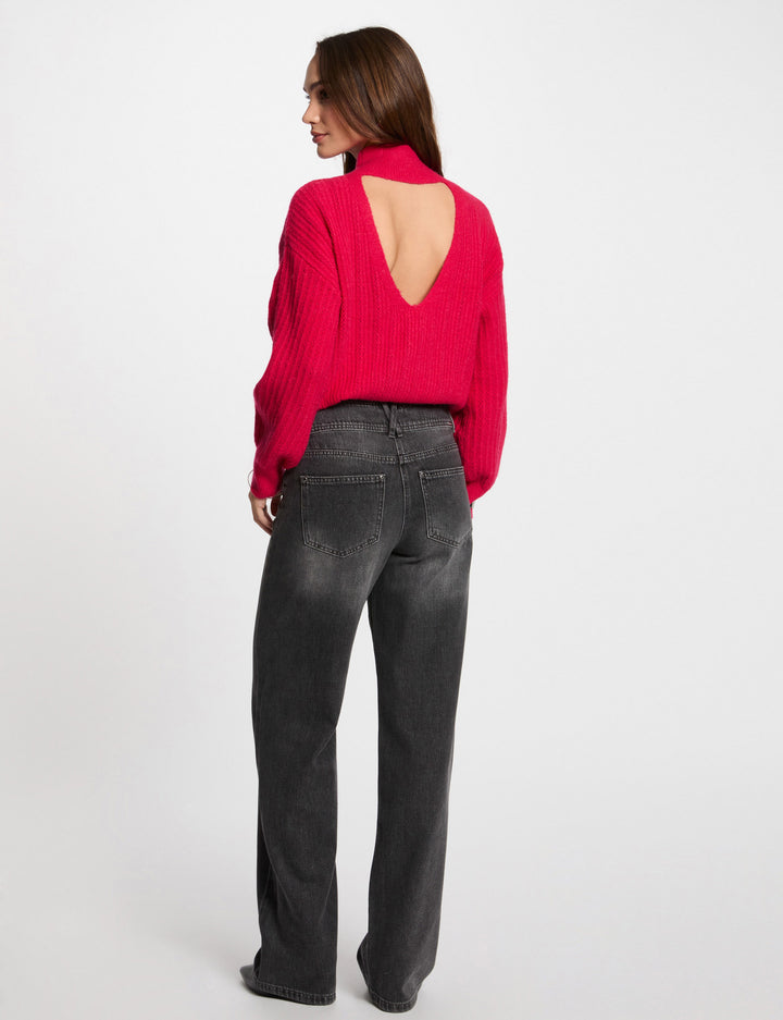 Jeans large détails chaînes
