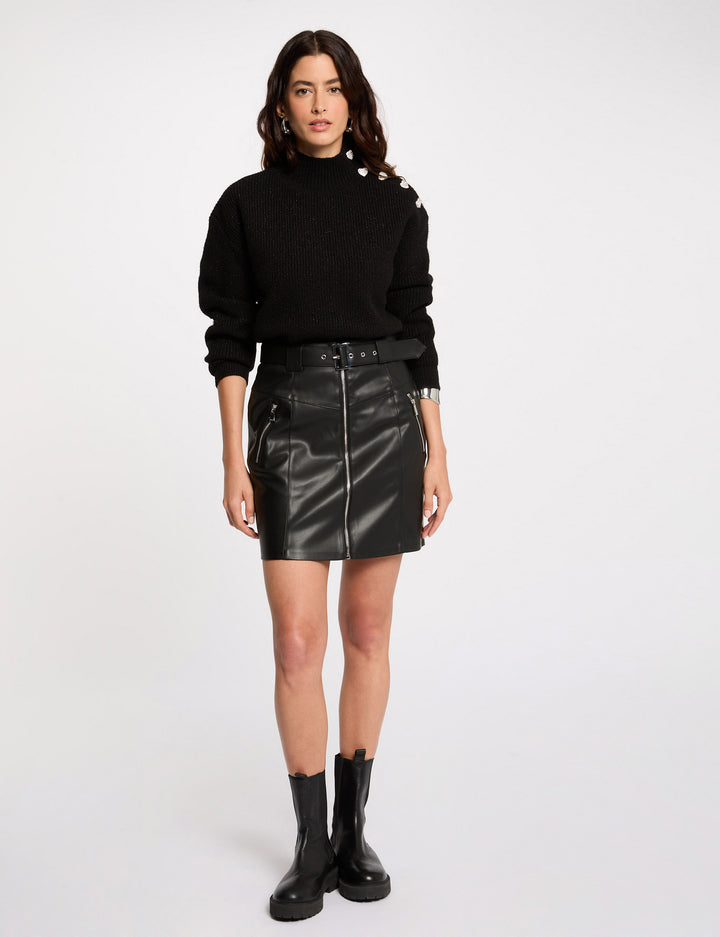Jupe courte simili cuir