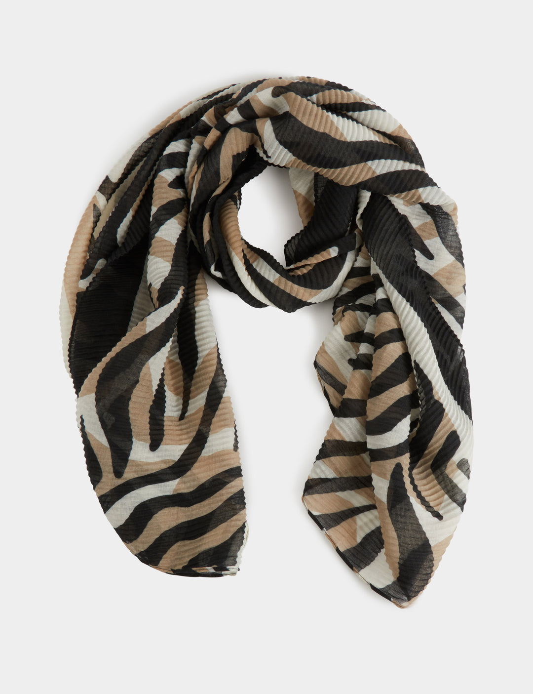 Foulard imprimé plissé