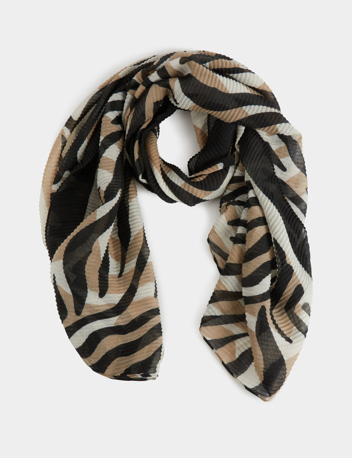 Foulard imprimé plissé