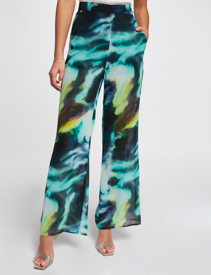 Pantalon large imprimé