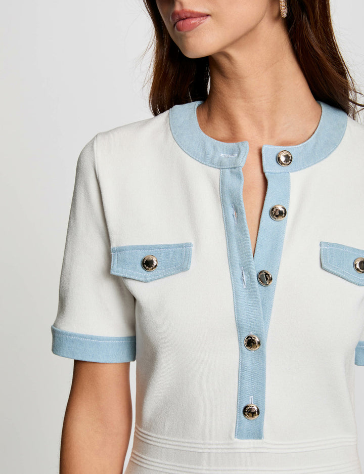 Robe tricot courte trapèze