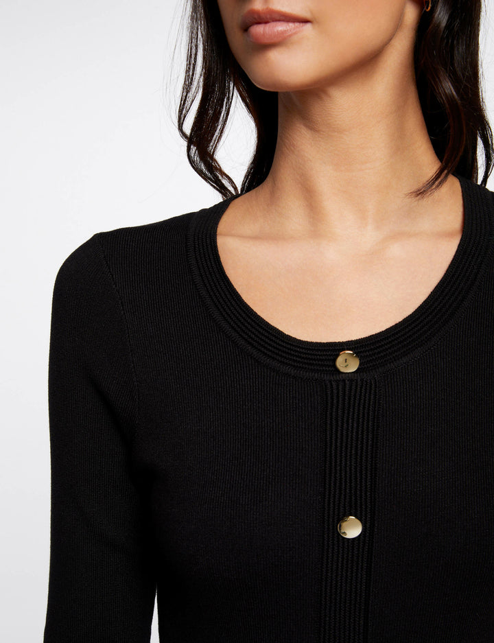 Robe pull ajustée manches courtes