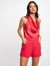 Top sans manches satin