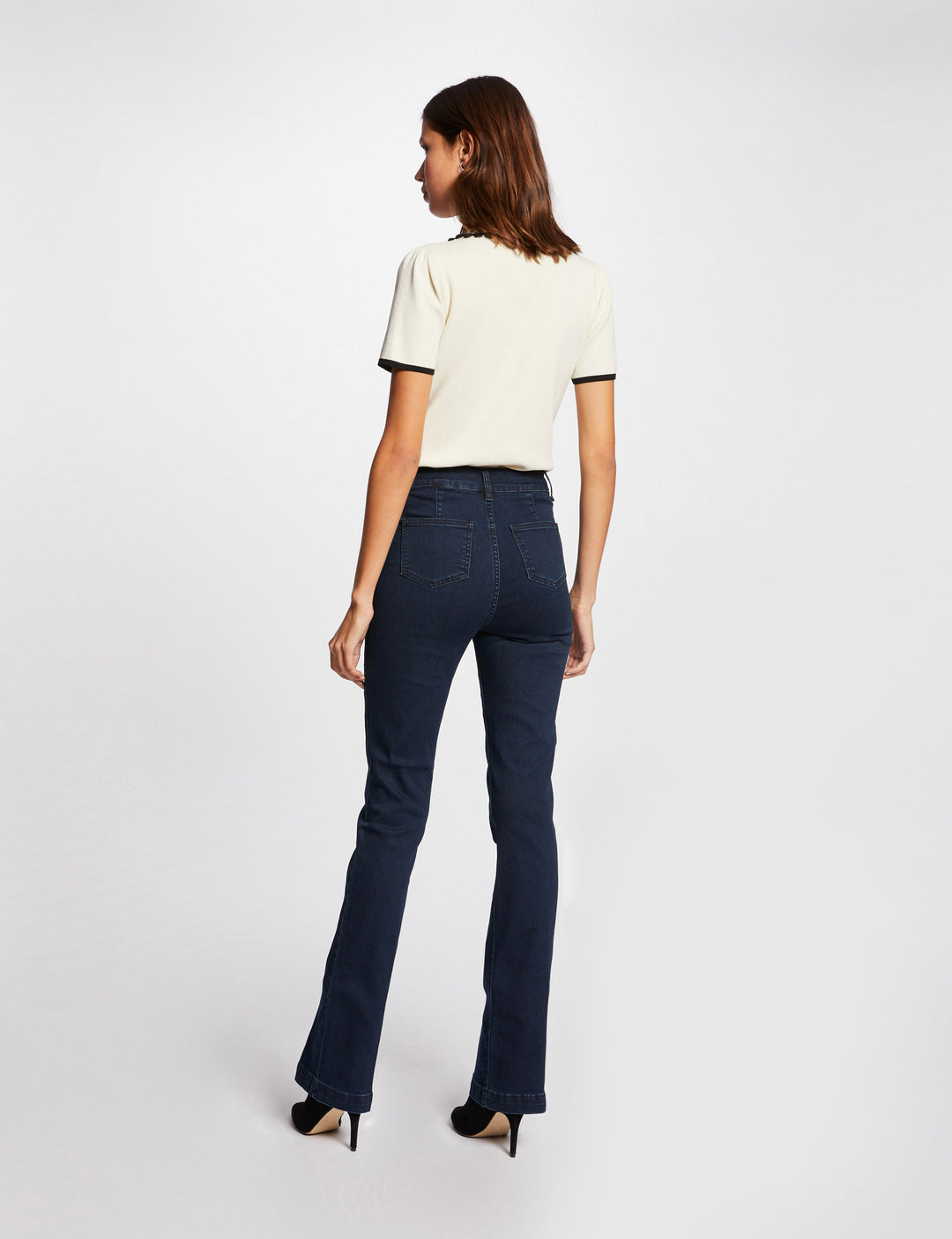 Jeans bootcut avec détails tressés