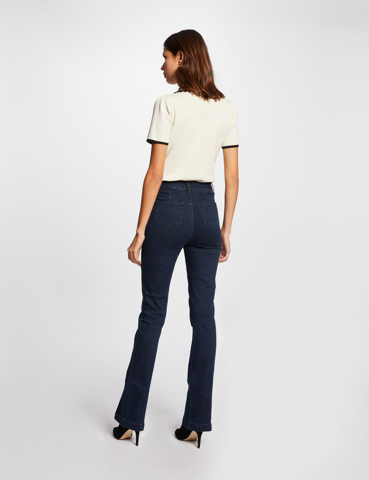 Jeans bootcut avec détails tressés