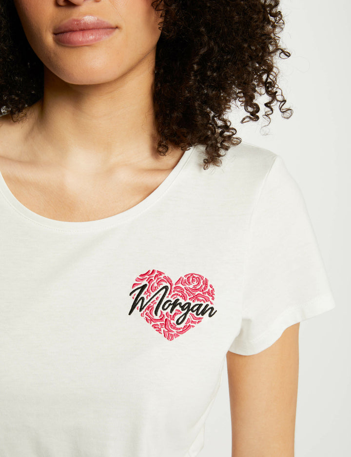 T-shirt manches courtes brodé