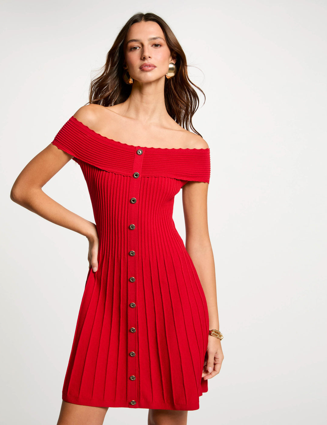 Robe tricot courte trapèze