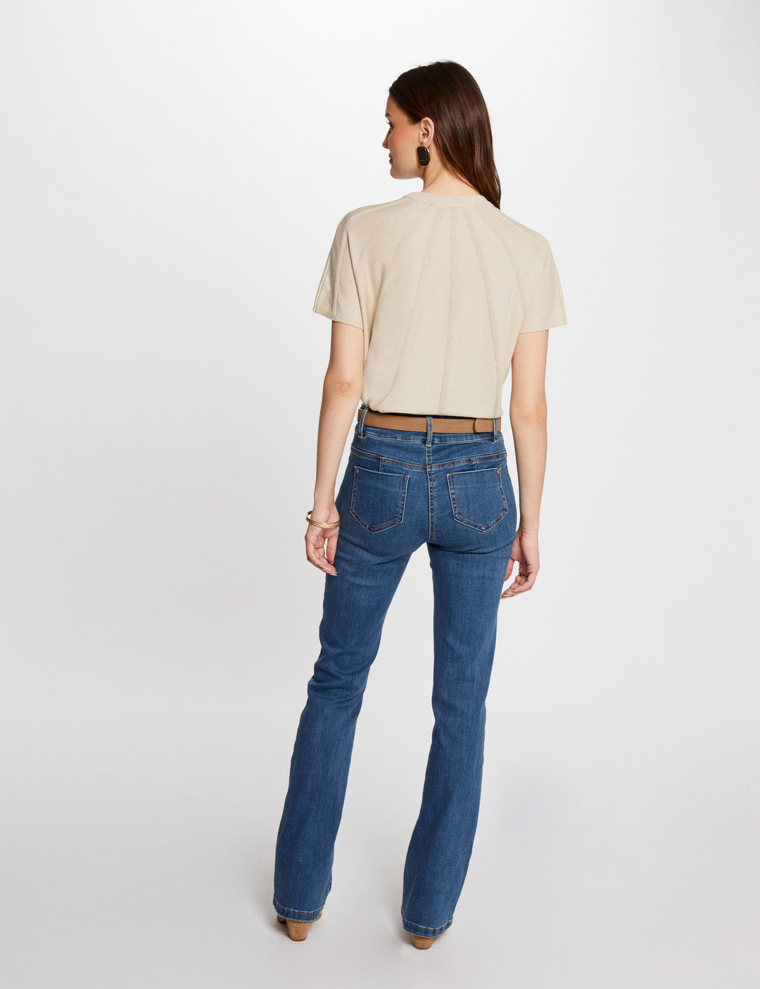 Jeans bootcut à  boucles