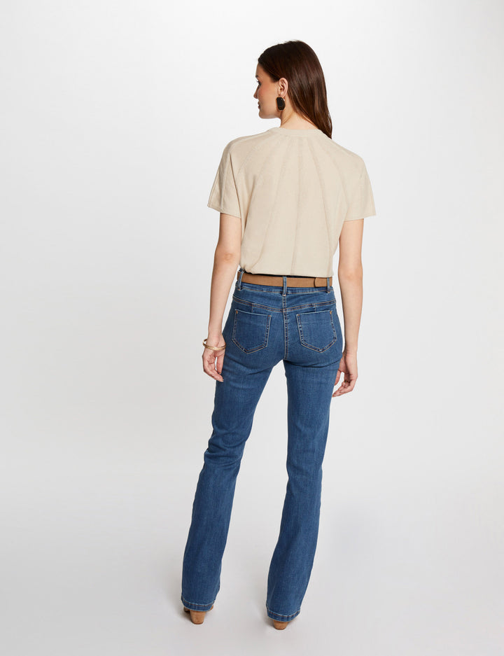 Jeans bootcut à  boucles