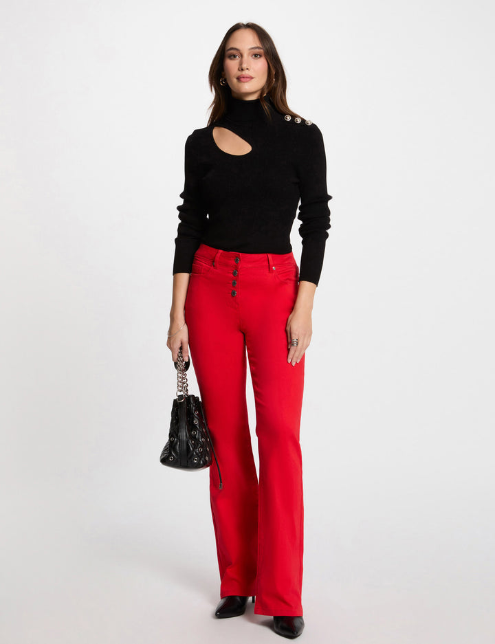 Pantalon bootcut boutonné