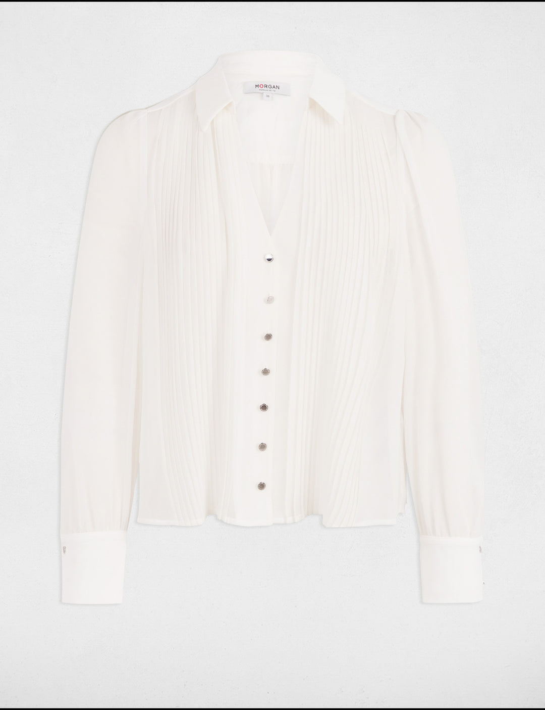 Chemise manches longues plis