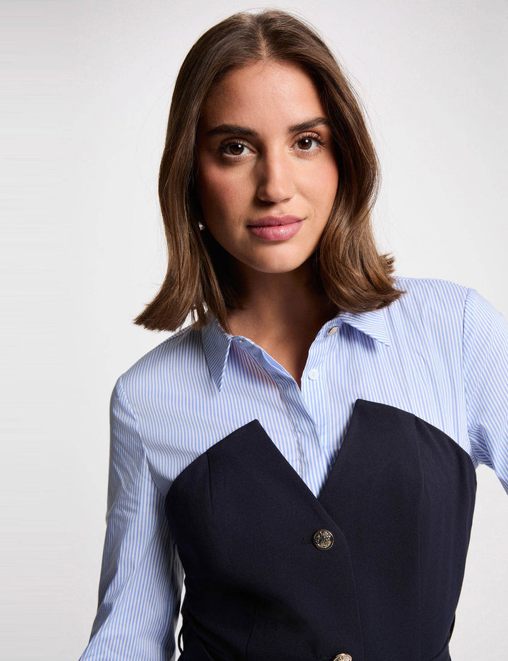 Robe courte effet 2-en-1