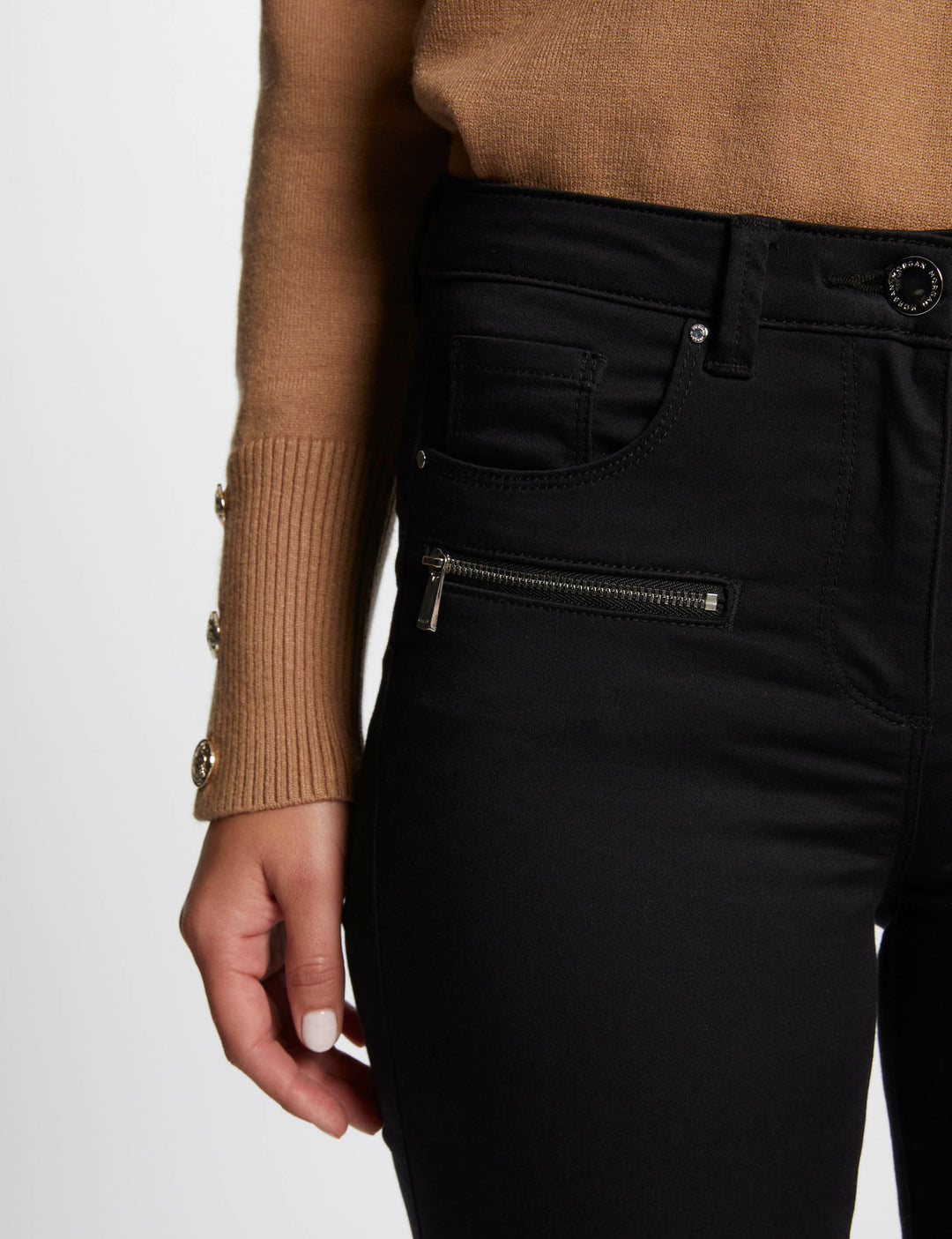Jeans slim détails zippés