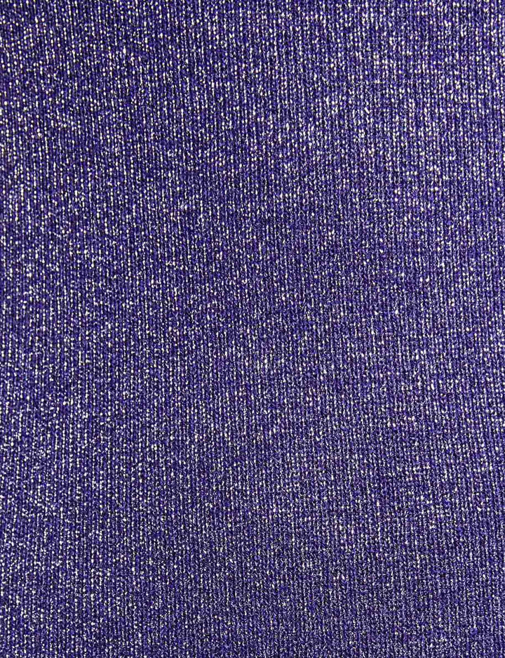 Robe pull midi ajustée fils métallisés