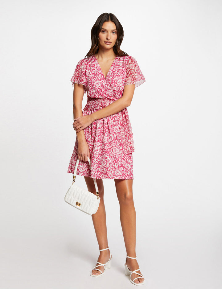 Robe courte cintrée imprimée
