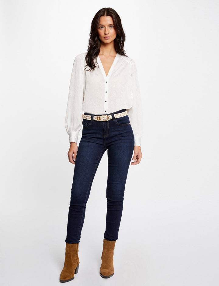 Chemise manches longues col en V