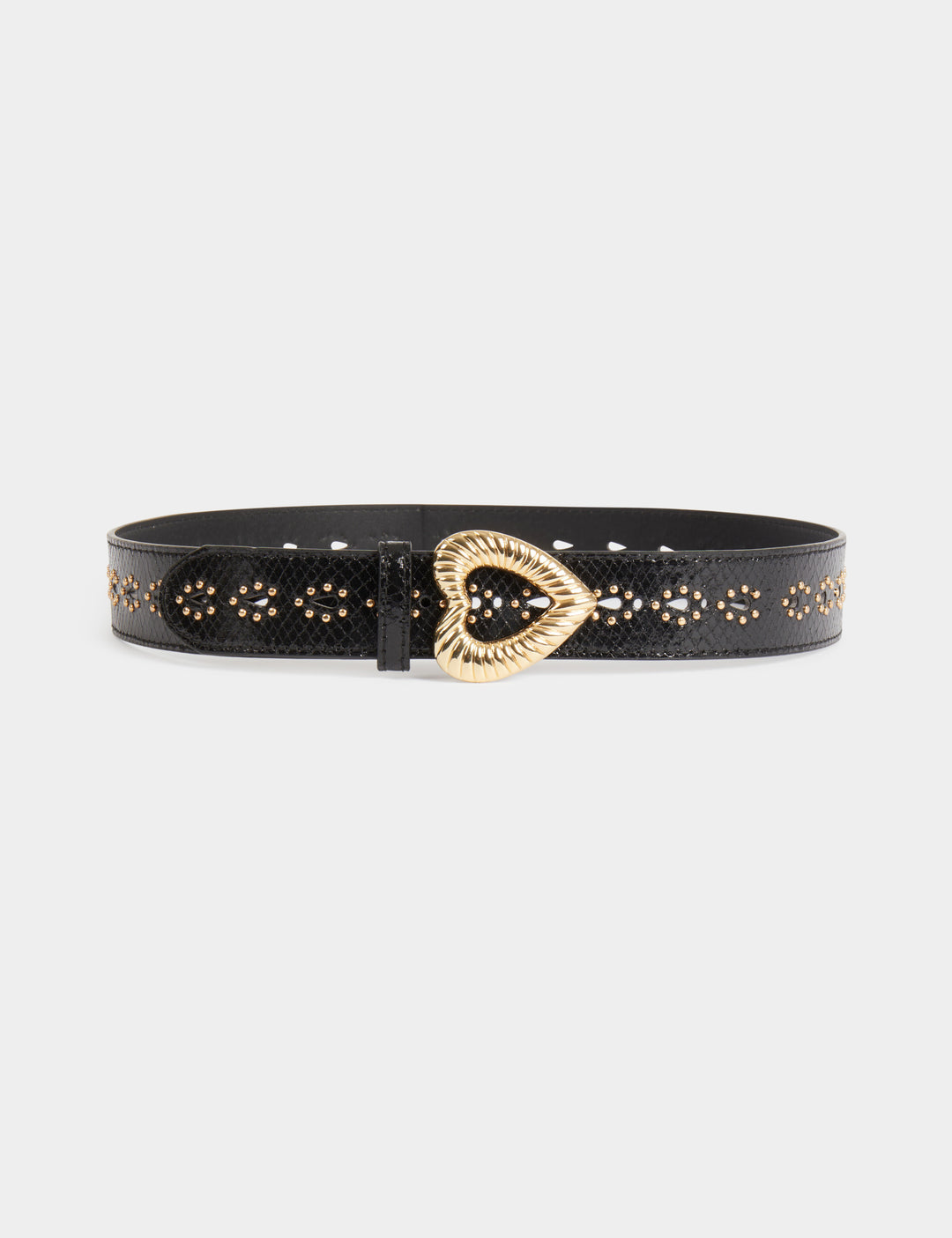Ceinture croco boucle coeur