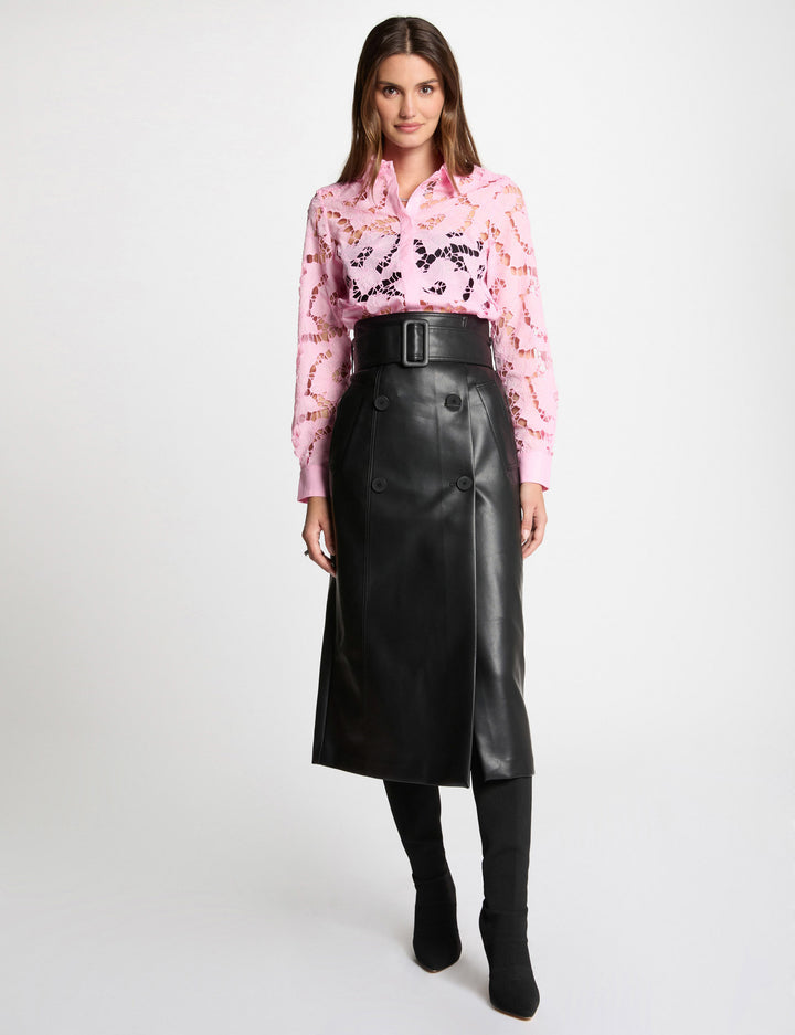 Jupe longue simili cuir
