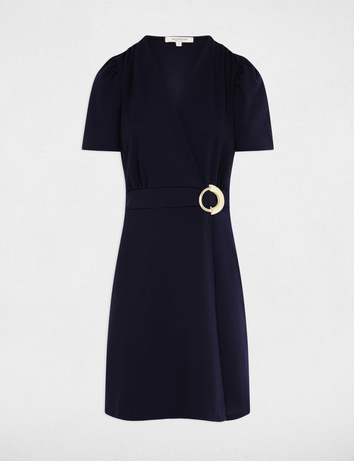 Robe courte cintrée drapée