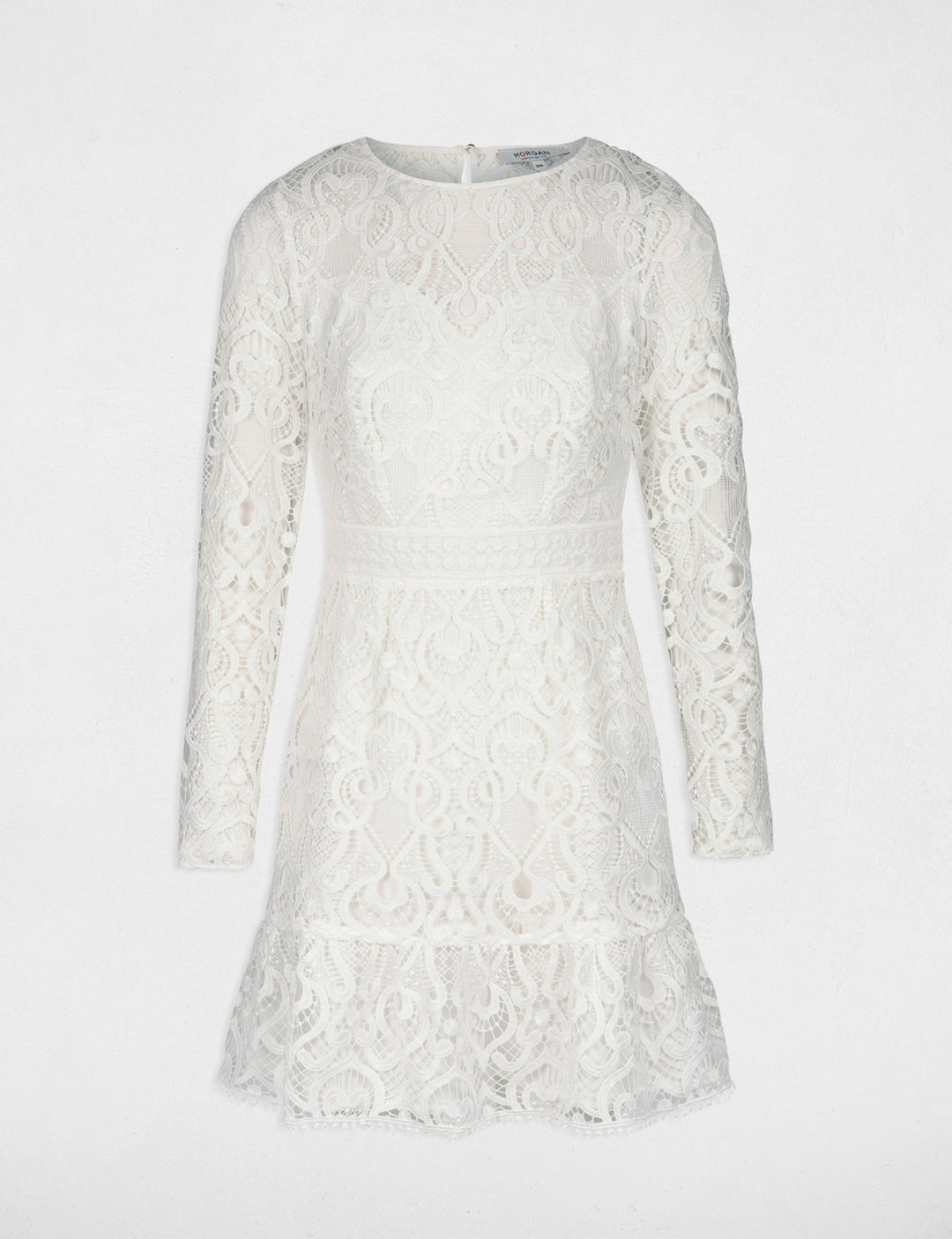 Robe courte ajustée dentelle