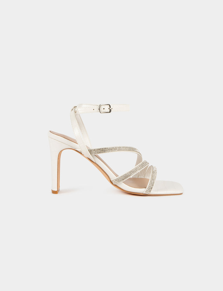 Sandales à  talons avec strass