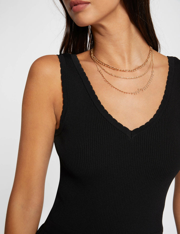 Robe tricot longue cintrée