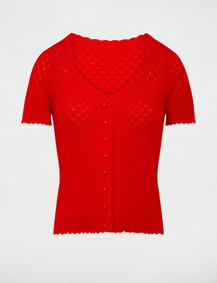 Pull ajusté col v