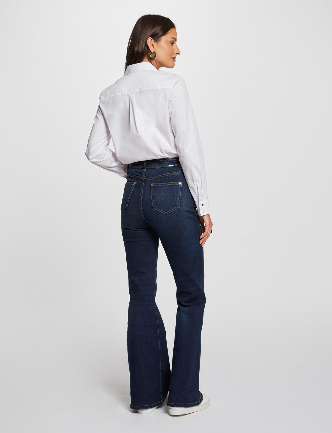 Jeans flare taille haute