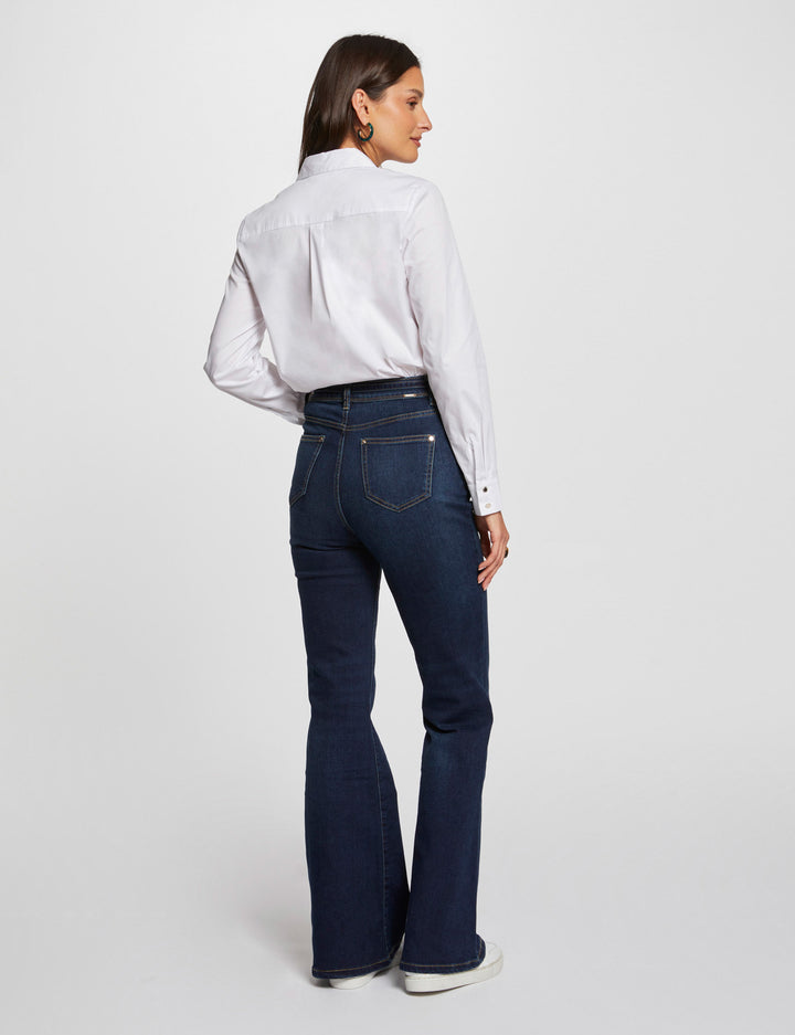 Jeans flare taille haute