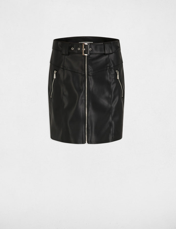 Jupe courte simili cuir