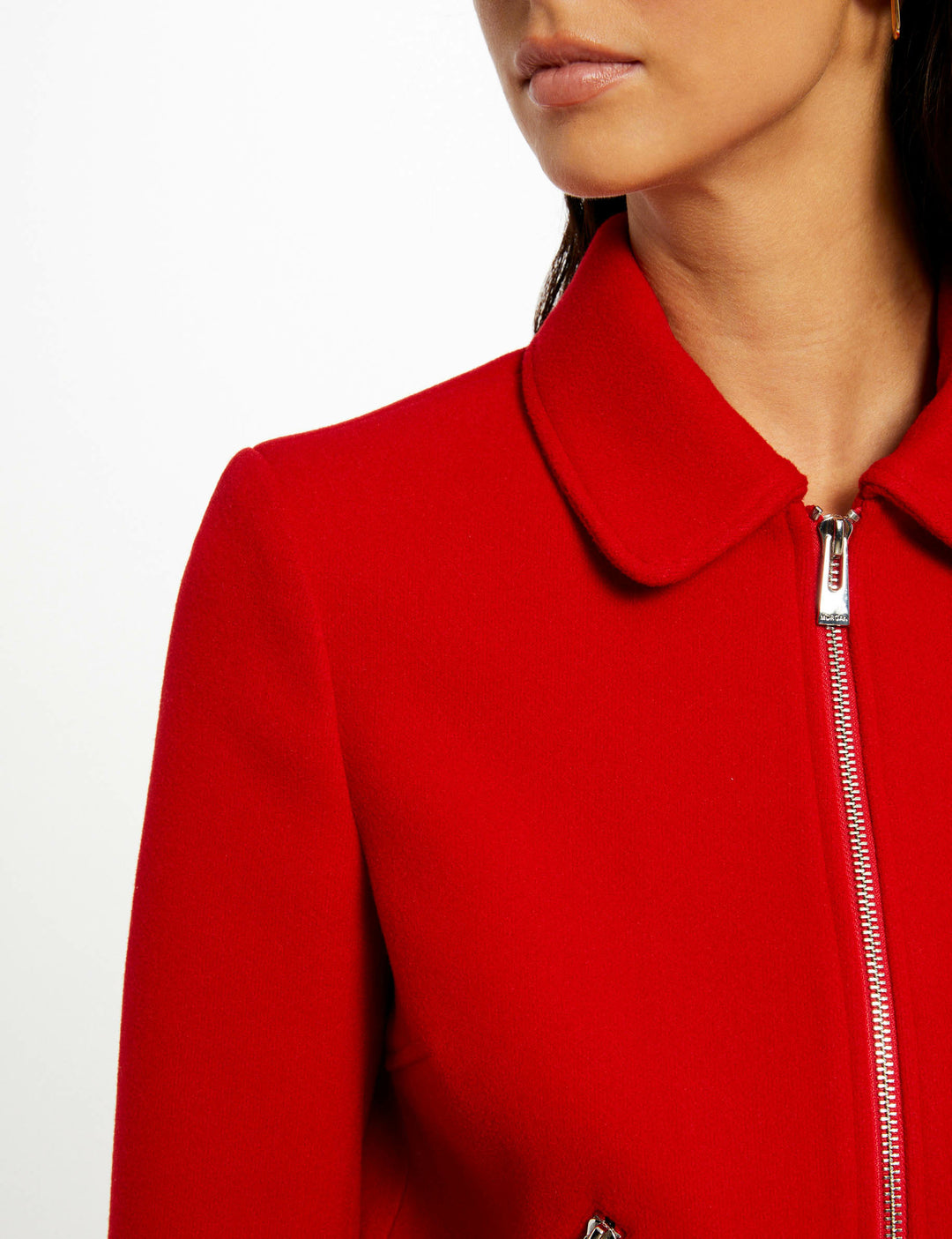 Veste droite zippée