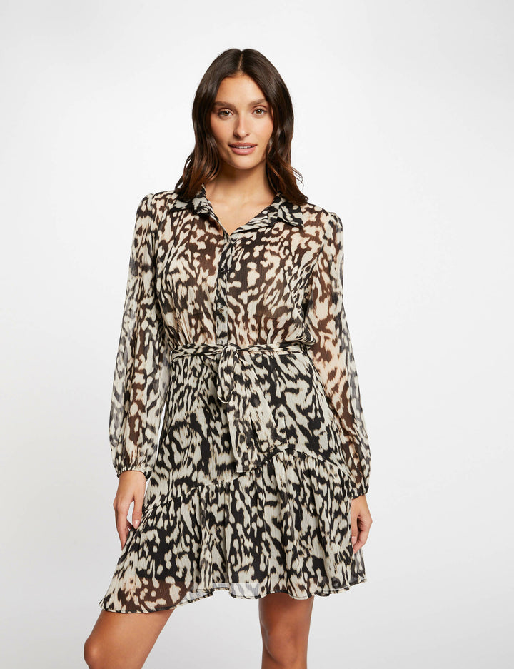 Robe courte chemise imprimée