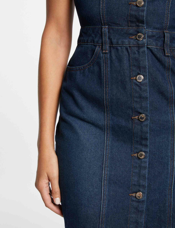 Robe courte ajustée en jean