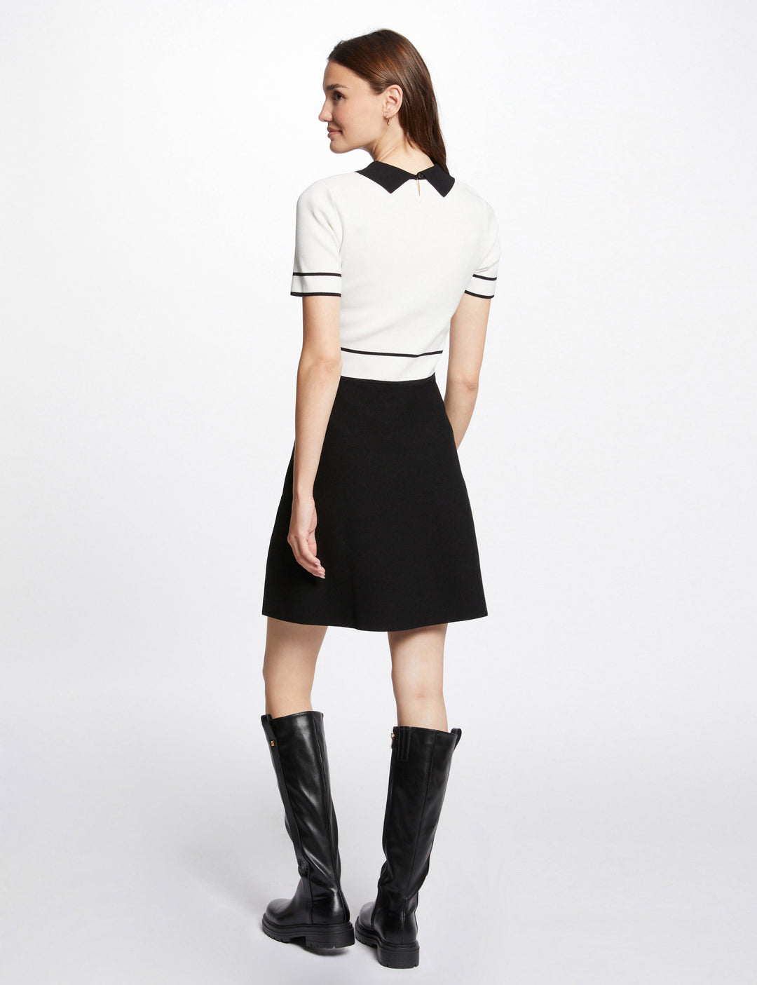 Robe tricot courte trapèze