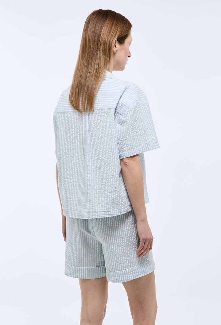 Pyjashort manches courtes rayé en coton bio