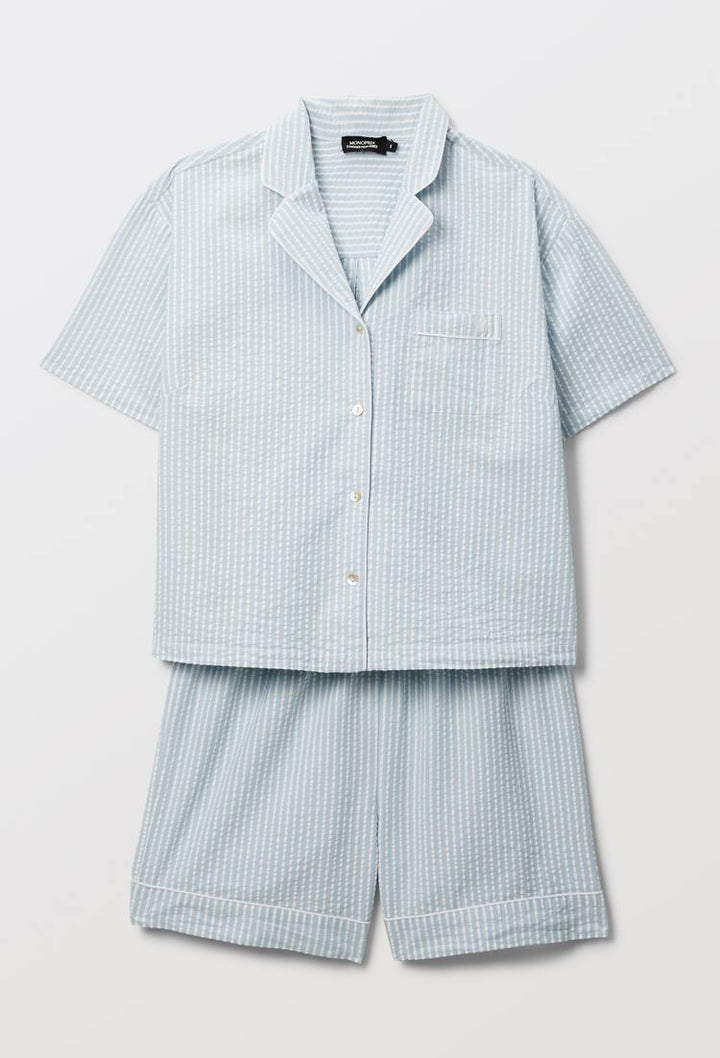 Pyjashort manches courtes rayé en coton bio