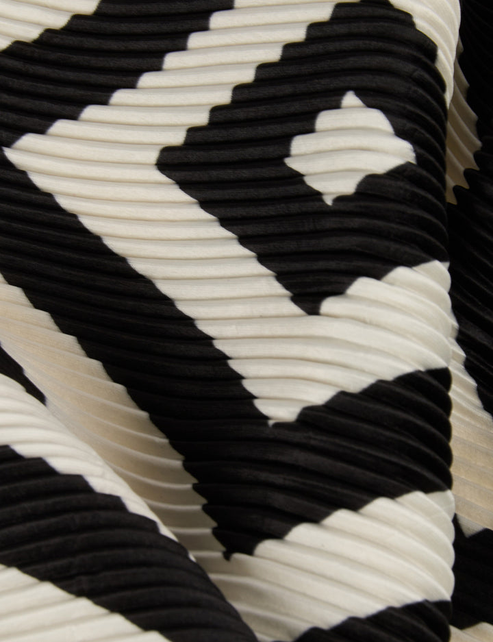 Foulard plissé imprimé