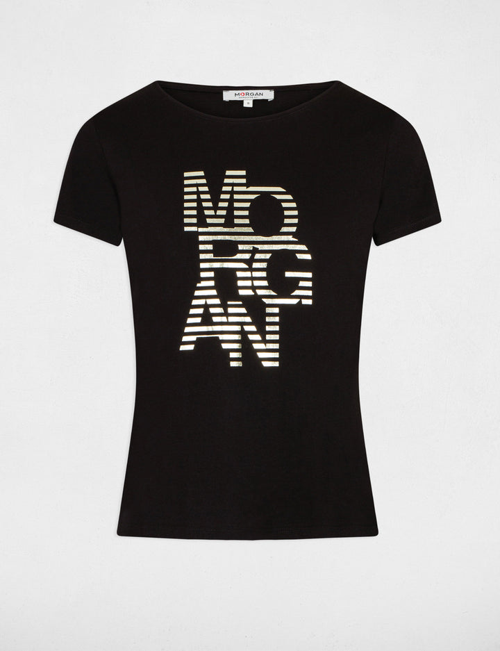 T-shirt manches courtes à  inscription