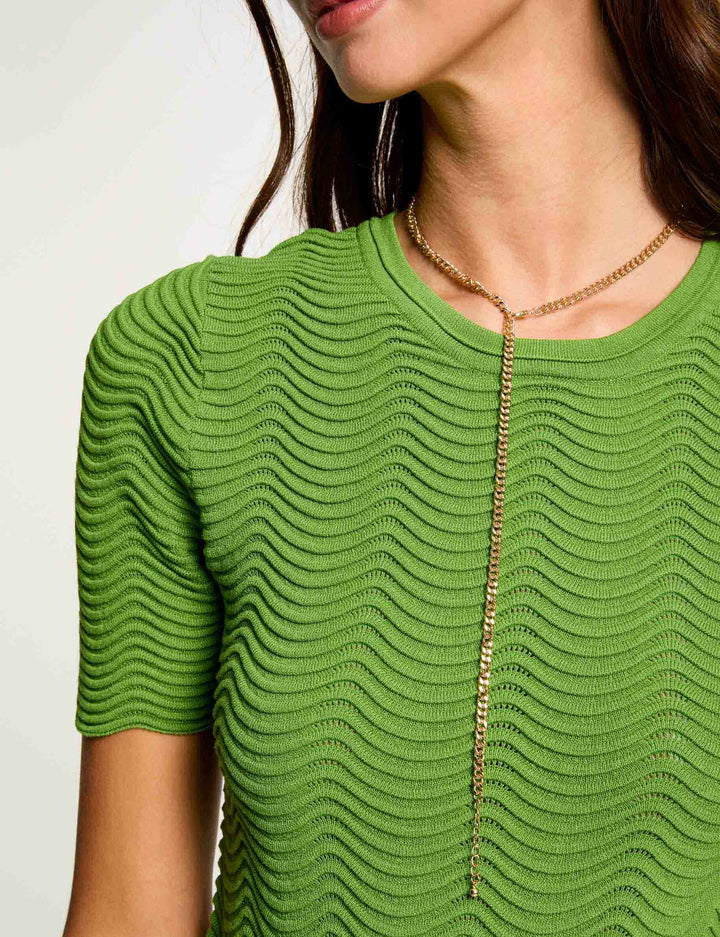 Pull manches courtes col rond