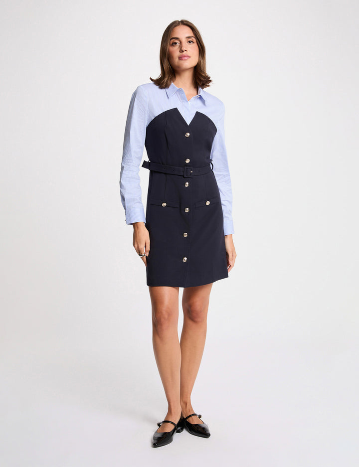 Robe courte effet 2-en-1